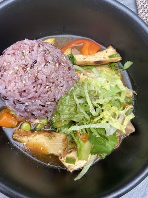 jackfruit tofu bowl at Tiger Club Vegan Sushi in Berlin