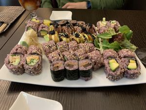 Sushi platter  at Tiger Club Vegan Sushi in Berlin