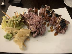 The Rolling Rices sushi and inside-out sushi at Tiger Club Vegan Sushi in Berlin