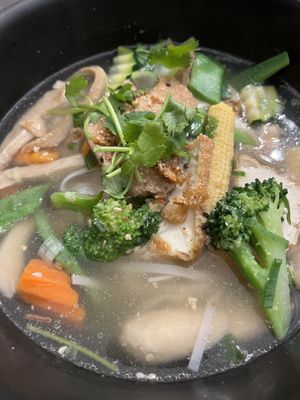 Hi Tieu Soup - yum!   at Tiger Club Vegan Sushi in Berlin