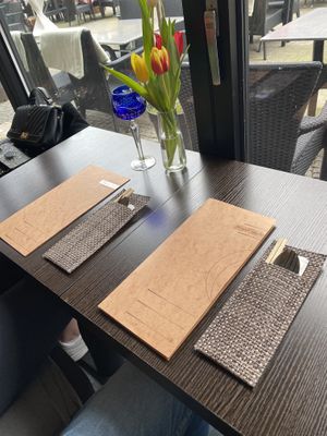 Cute table layout  at Tiger Club Vegan Sushi in Berlin