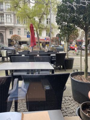 View from our window spot!  at Tiger Club Vegan Sushi in Berlin