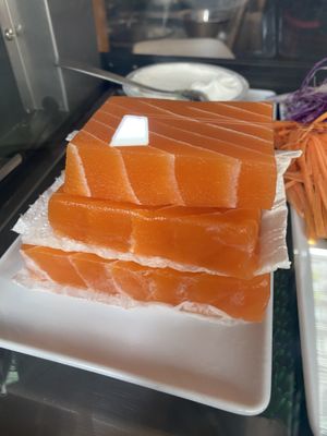 Vegan salmon substitute  at Tiger Club Vegan Sushi in Berlin