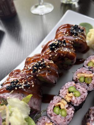 Rolling rices tiger rolls  at Tiger Club Vegan Sushi in Berlin