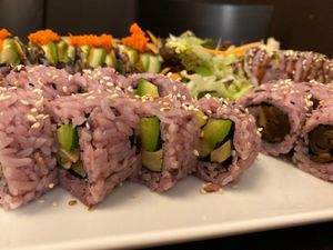 Various rolls at Tiger Club Vegan Sushi in Berlin
