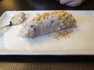 Sticky rice dessert at Tiger Club Vegan Sushi in Berlin