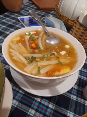 Sour soup at Sen Vegan House in Ho Chi Minh City