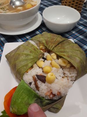 Lotus rice at Sen Vegan House in Ho Chi Minh City