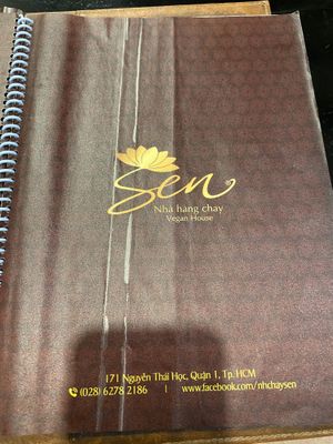 Menu Front 1   at Sen Vegan House in Ho Chi Minh City
