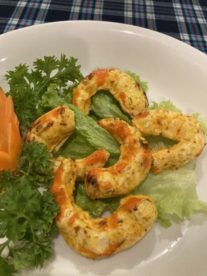 Barbecue shrimpz! Best dish - great charcoal flavor  at Sen Vegan House in Ho Chi Minh City