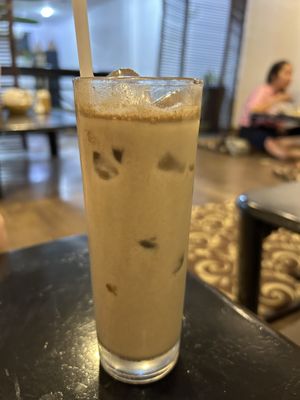 Black sesame milk  at Sen Vegan House in Ho Chi Minh City