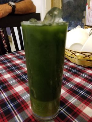 Leaves blended without sugar at Sen Vegan House in Ho Chi Minh City