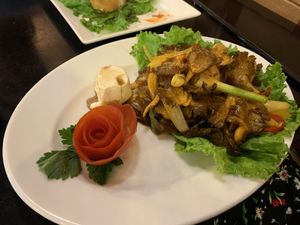 Fried Mushroom in salty sauce  at Sen Vegan House in Ho Chi Minh City