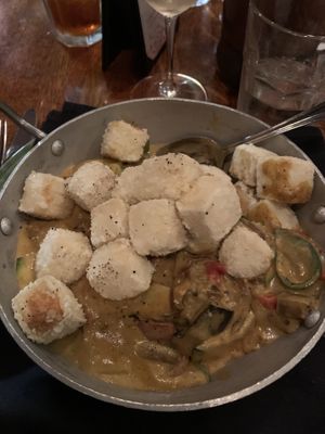 Randang curry with fried tofu at The Bohemian in Greenville