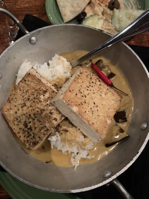 Randang curry with grilled tofu at The Bohemian in Greenville