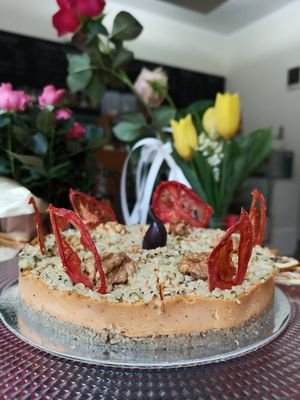 Salty vegan gluten-free cake at Rawcakes Thalia  in Sofia