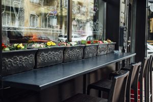 cozy outdoor atmosphere at Rawcakes Thalia  in Sofia