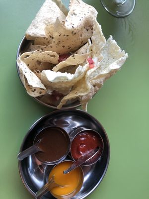 Papads & Kichu w sauce trio  at Bundobust in Liverpool