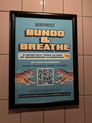 Yoga thing - so cool!   at Bundobust in Liverpool