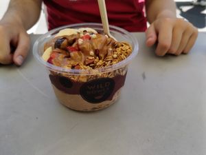 Snickers acai bowl at Wild Bowls in Zurich