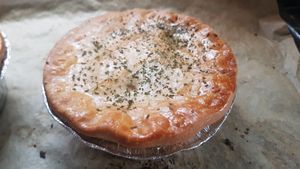 Chikn, leek and bacun pie at Magpye  in North Shields