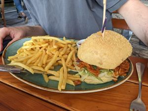 Planted pulled BBQ burger at Altes Tramdepot in Bern