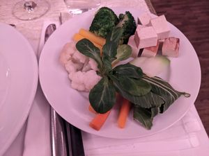 The vegan options for fondue chinoise at Altes Tramdepot in Bern