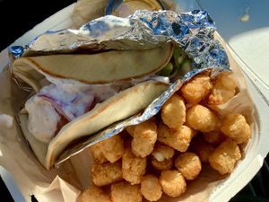 Vegan Gyro with Beyond Meat at Crust Kitchen and Cocktails in Wilmington