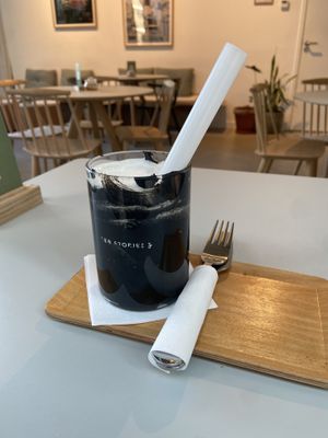 Black sesame story: tasty, but quite simple (just sesame paste and mylk)  at Tea Stories in Eindhoven