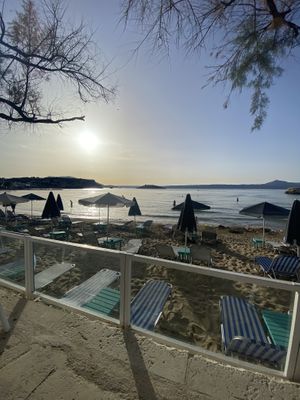 Seaside view from our table  at Costanita Restaurant in Crete