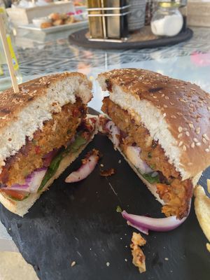 Vege Burgerr  at Costanita Restaurant in Crete