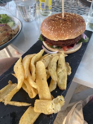 Vege Burgerr  at Costanita Restaurant in Crete