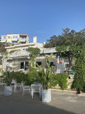 CostAnita (they have more seating behind me on the waterfront)  at Costanita Restaurant in Crete