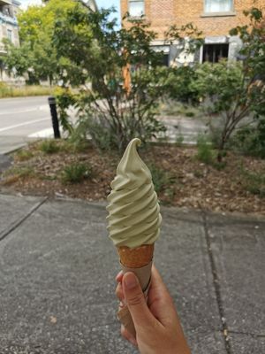 Jasmine tea ice cream at Swirl in Montreal