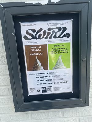 Current Swirl Menu  at Swirl in Montreal