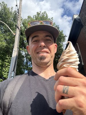 #1 chocolate & vanilla swirl. Really good.  at Swirl in Montreal