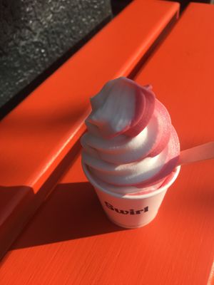 Vanilla & strawberry at Swirl in Montreal