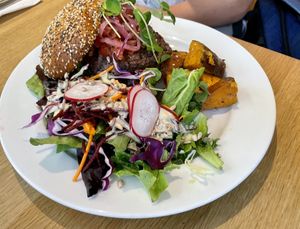 Guacamole burger  at Kupfert & Kim - Yorkville in Toronto
