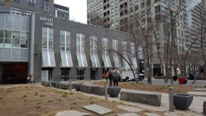 From the park. at Kupfert & Kim - Yorkville in Toronto