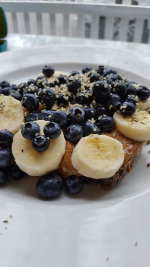 Almond Banana Toast at Kupfert & Kim - Yorkville in Toronto