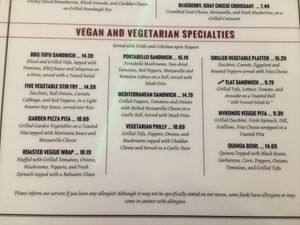 Menu at Bel-Aire Diner in Astoria