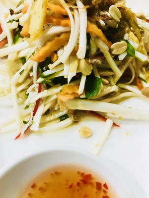 Young Coconut Tree Salad at Huong Sen Trang in Phan Thiet