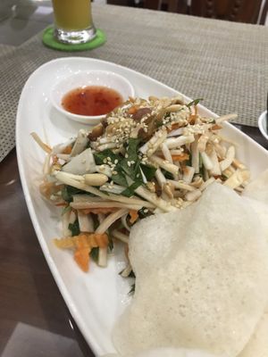 Young coconut salad at Huong Sen Trang in Phan Thiet