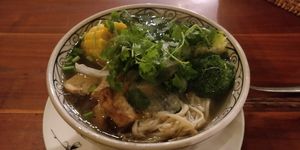 Vegan Pho (amazeballs!) at Banh Mi Ha Noi in Tam Coc