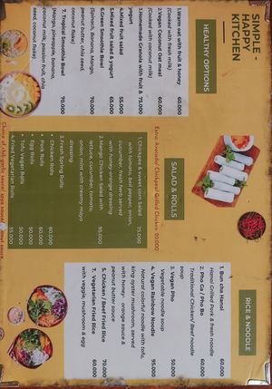 Menu at Banh Mi Ha Noi in Tam Coc