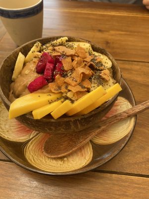 Peanut butter cocoa bowl   at Banh Mi Ha Noi in Tam Coc