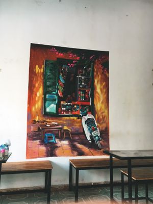 Cute inside  at Banh Mi Ha Noi in Tam Coc