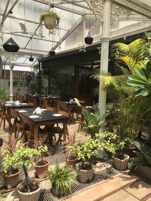 Outdoor seating area at The Old House  in Karnataka