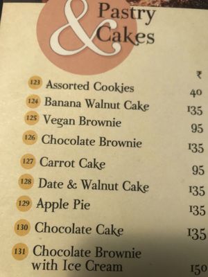 Vegan brownie  at The Old House  in Karnataka