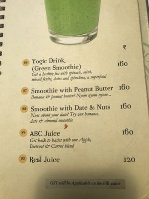 Green smoothies at The Old House  in Karnataka